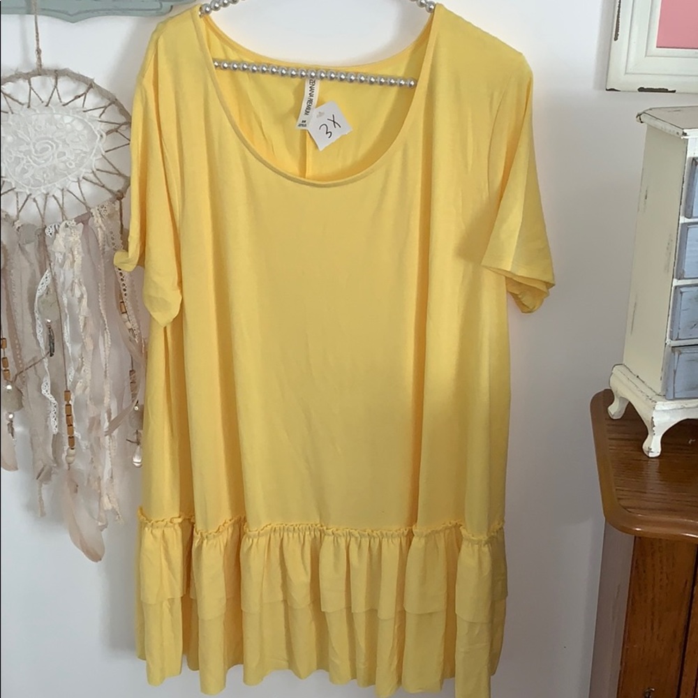 Zenana premium 3xl ruffle bottom top